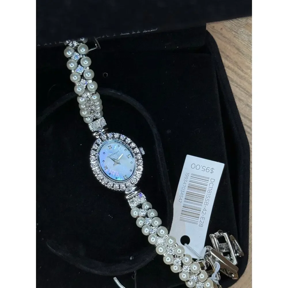 Danecraft Women’s Silver-Plated Oval Watch Quartz | NWT